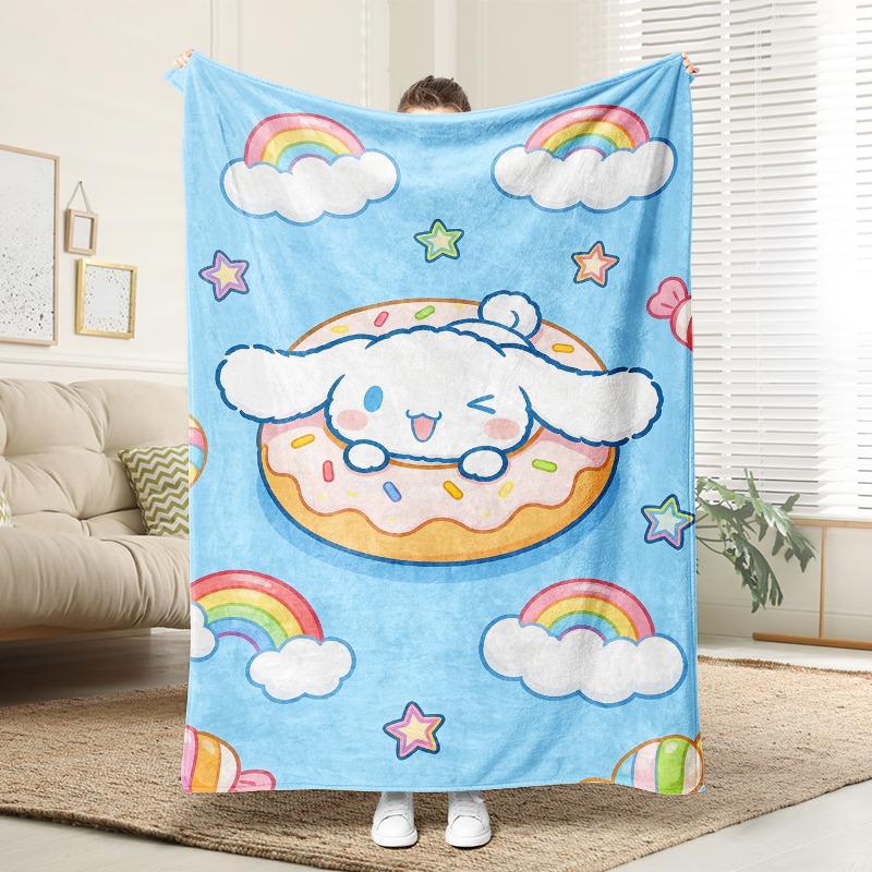 Christmas Throw Blanket - Sanrio Decke Niedliche Cinnamoroll Donut Plüschdecke