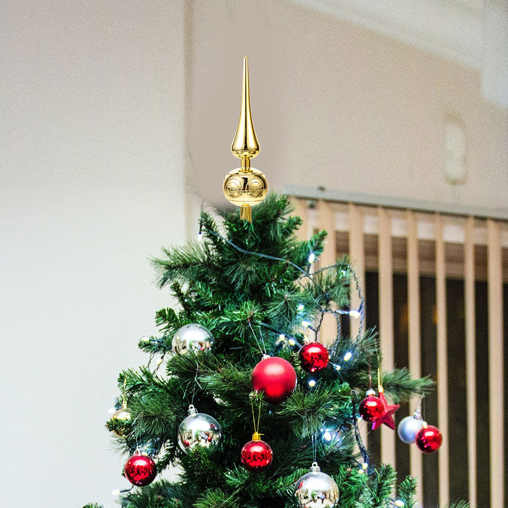 Star Tree Topper - 2 Stück Eleganter Weihnachtsbaum-Spitzenstern, Glitzernde Kugelform,