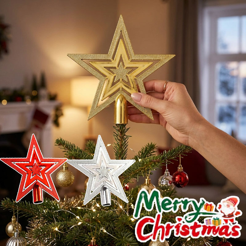 Star Tree Topper - 1-20 Stück Fünfzackiger Stern Ornament Weihnachtsbaum