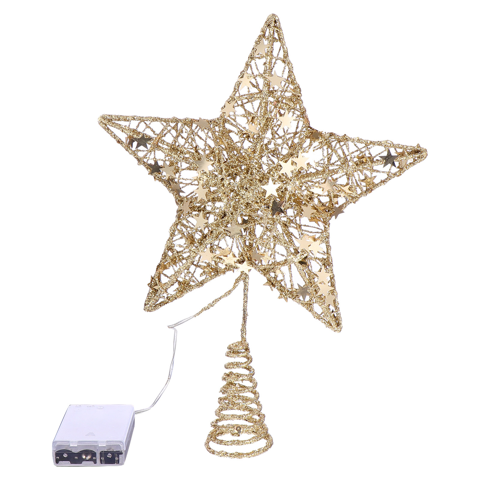 Star Tree Topper - Weihnachtsbaum-Dekoration Outdoor-Spitzenstern Dekorationen Niedliche Weihnachtsornamente Bauernhaus-Stil