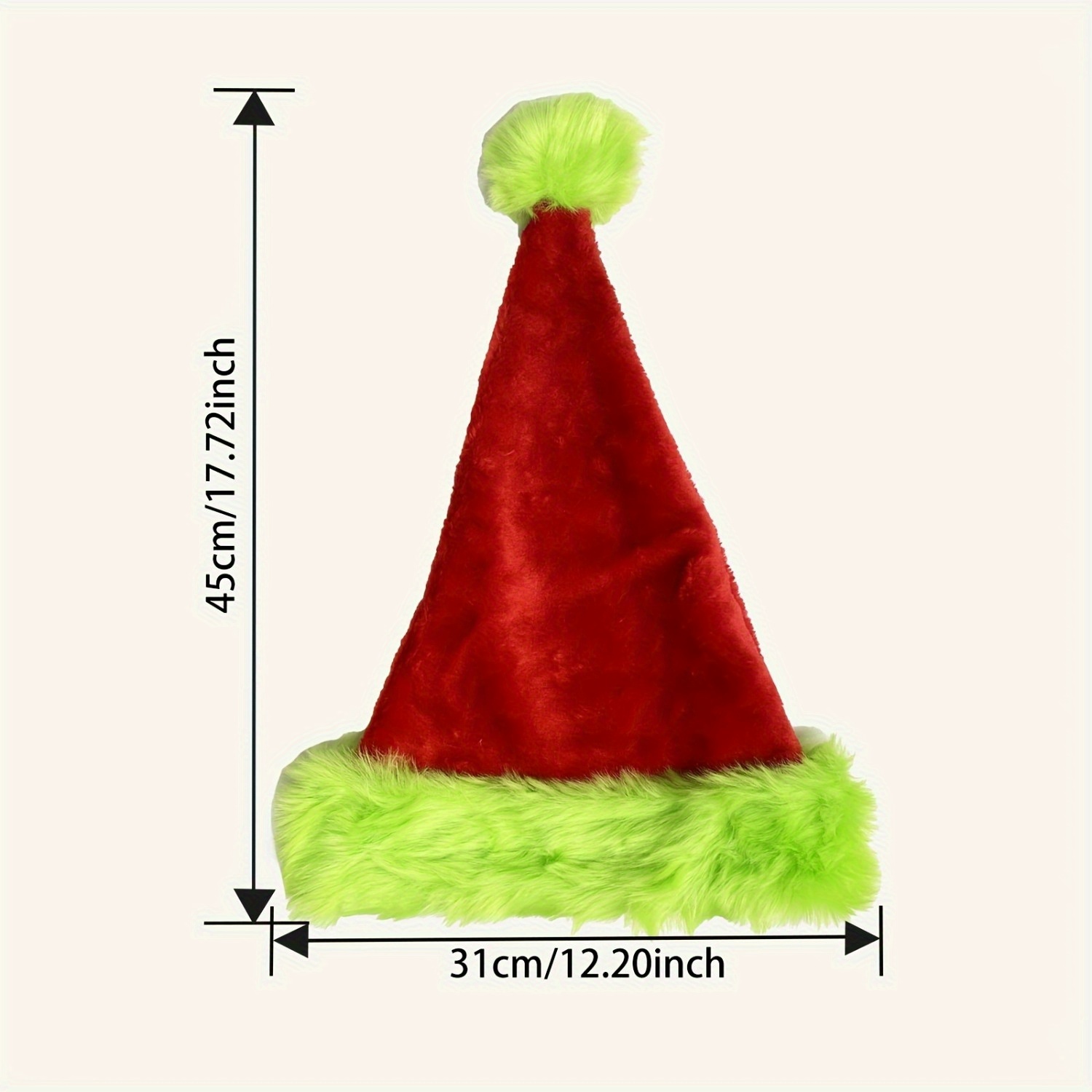 Fluoreszierend grün umrandete  – Santa Hat Plush Bewertung und Preis