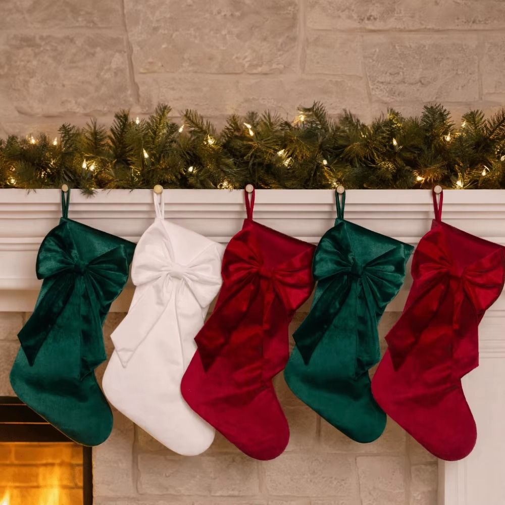 Samt-Weihnachtsstrumpf mit gro – Christmas Stocking Hanging Bewertung und Preis